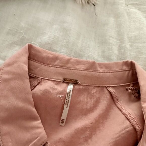 Free People Women’s Extra Small Pink Drop Waist Shirt Dress - Picture 3 of 8